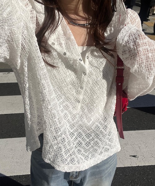 RANAN（ラナン） tシャツ レースフーディートップス レディース