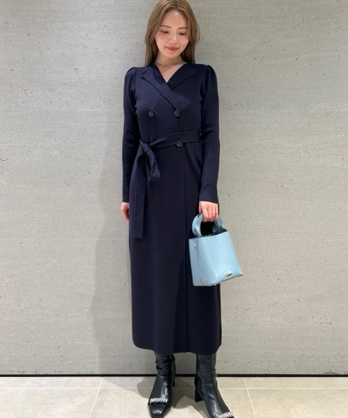 CELFORD（セルフォード） ニットワンピース 38 ネイビー レディース