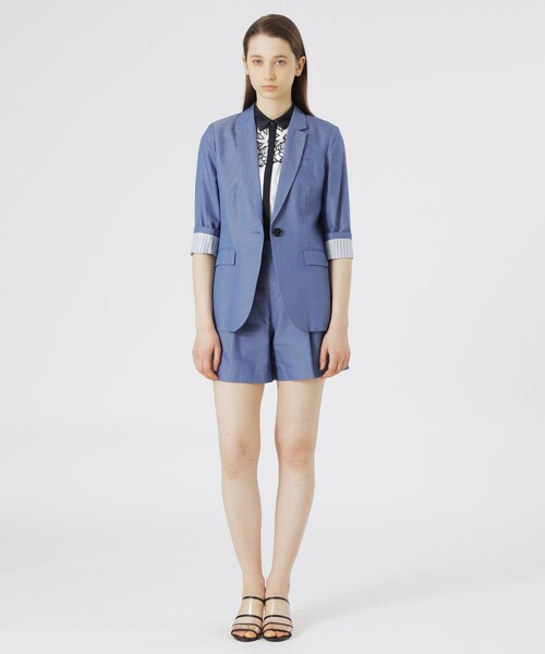 「LOVELESS」 テーラードジャケット 34 ブルー レディース_画像3