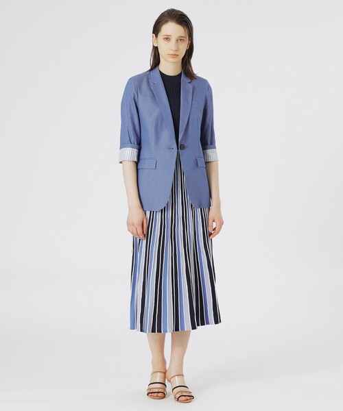 「LOVELESS」 テーラードジャケット 34 ブルー レディース_画像4