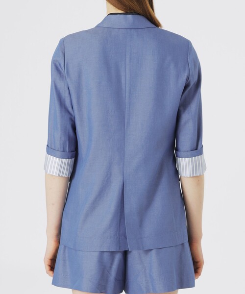 「LOVELESS」 テーラードジャケット 34 ブルー レディース_画像6