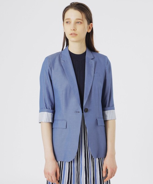 「LOVELESS」 テーラードジャケット 34 ブルー レディース_画像7