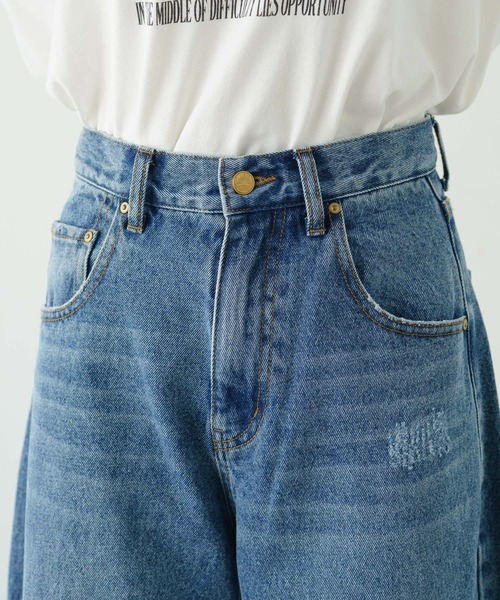 「PUAL CE CIN」 デニムパンツ SMALL ブラック レディース_画像3