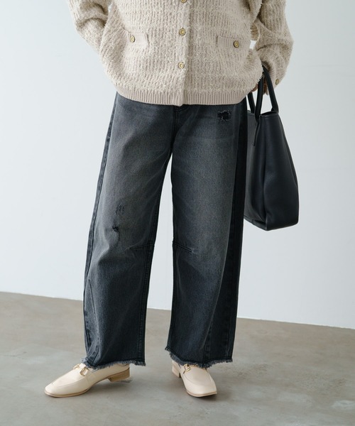 「PUAL CE CIN」 デニムパンツ SMALL ブラック レディース_画像8