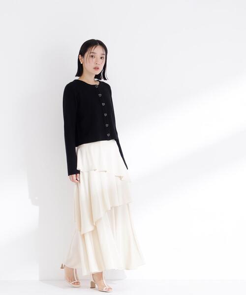 新品未使用 ナチュラルビューティーベーシック ハートボタンニットジャケット 金釦 NATURAL BEAUTY BASIC（ナチュラルビューティーベーシック