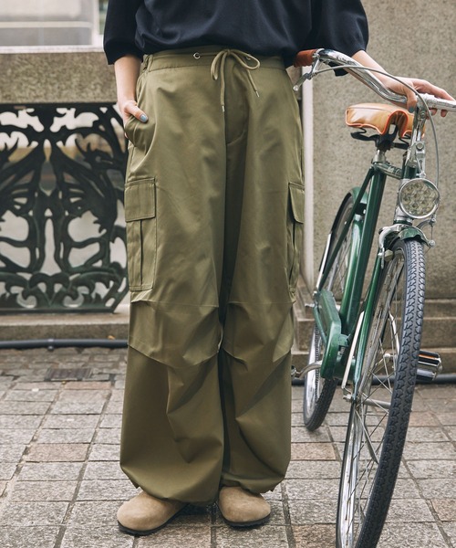 「MONO-MART LADY'S」 カーゴパンツ M ブラック レディース_画像2