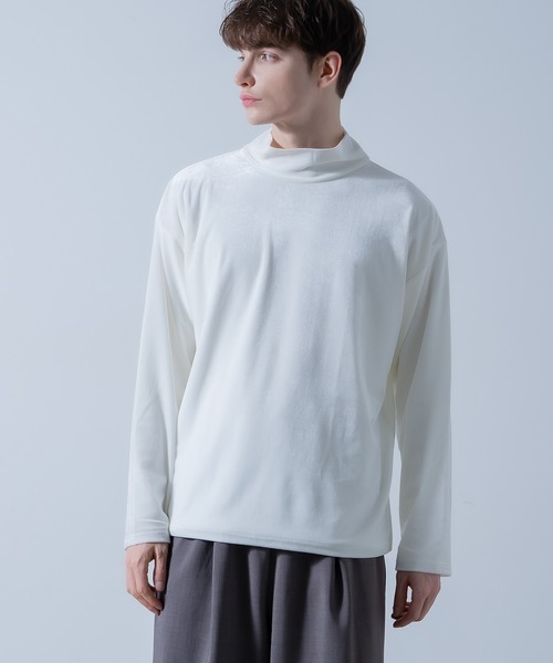 improves（インプローブス） tシャツ ベロア素材 ハイネック プル