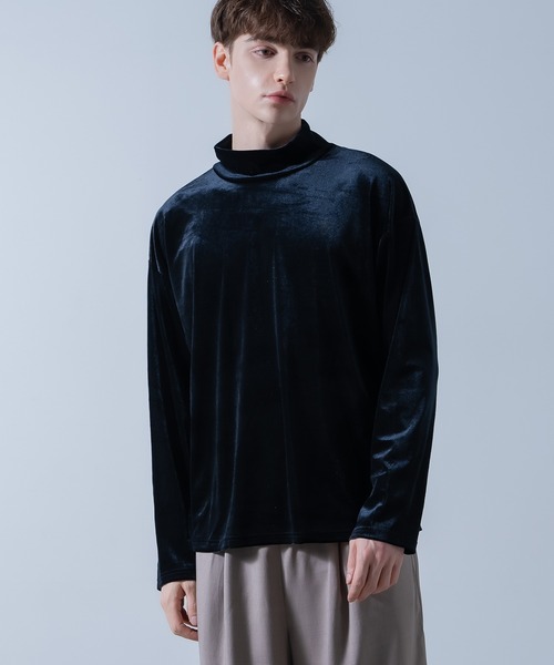 improves（インプローブス） tシャツ ベロア素材 ハイネック プル