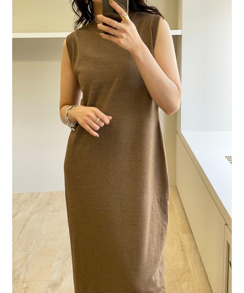 「MIESROHE」 ニットワンピース FREE ブラック レディース_画像2