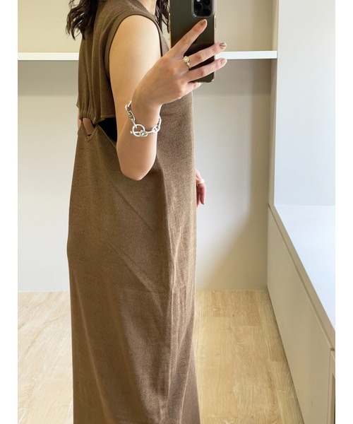 「MIESROHE」 ニットワンピース FREE ブラック レディース_画像3