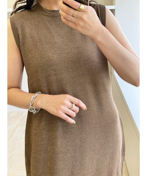 「MIESROHE」 ニットワンピース FREE ブラック レディース_画像4