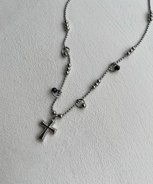 4INT. ネックレス クロスモチーフ マルチ チャーム ネックレス