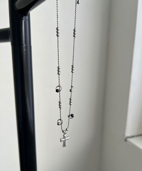 4INT. ネックレス クロスモチーフ マルチ チャーム ネックレス