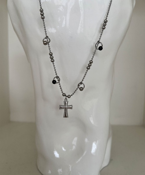 4INT. ネックレス クロスモチーフ マルチ チャーム ネックレス