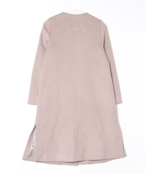 「green label relaxing」 ノーカラーコート 34 モカ レディース_画像2