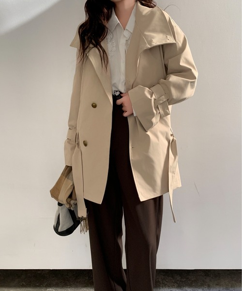 Monkey Time ベージュ ショートトレンチコート Monkey Time ベージュ ショートトレンチコート 2025年最新】monkey