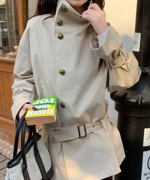 Maison Calme トレンチコート コート 「26年春夏新作」ベルト付き