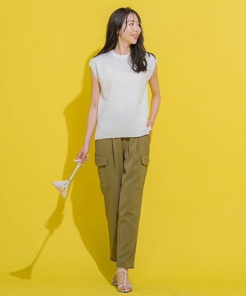 「VICKY」 ノースリーブニット M ピンク レディース_画像3