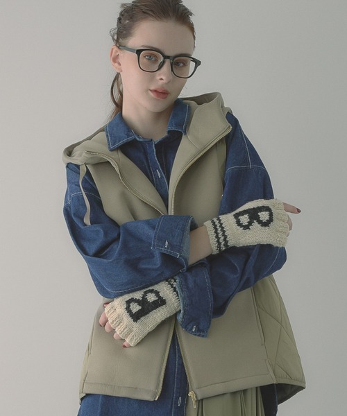 「saloon」 ベスト FREE ブラック レディース_画像4