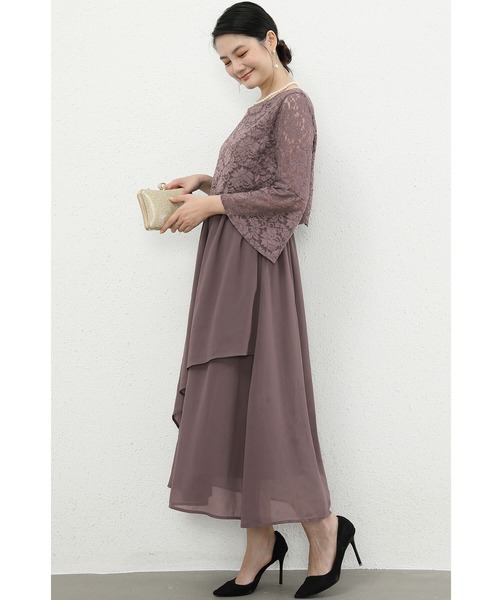 Cinderella（シンデレラ） 7分袖ワンピース X-LARGE ネイビー