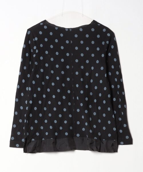 「KEI Hayama PLUS」 ドット柄長袖カットソー - ネイビー レディース_画像2