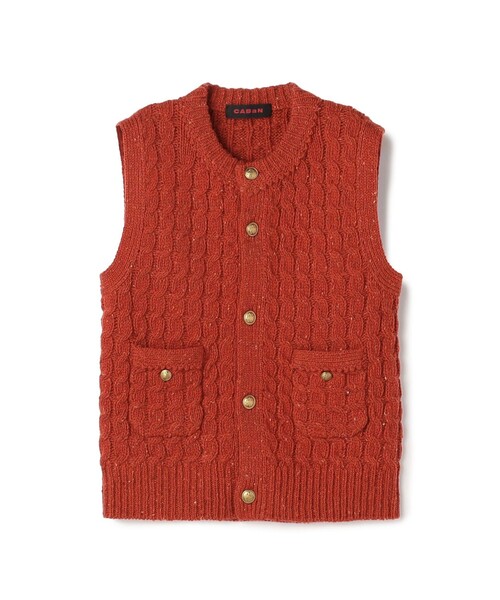 CABaN ニットベスト コットンカシミヤ クルーネックベスト | CABaN(キャバン) / トップス