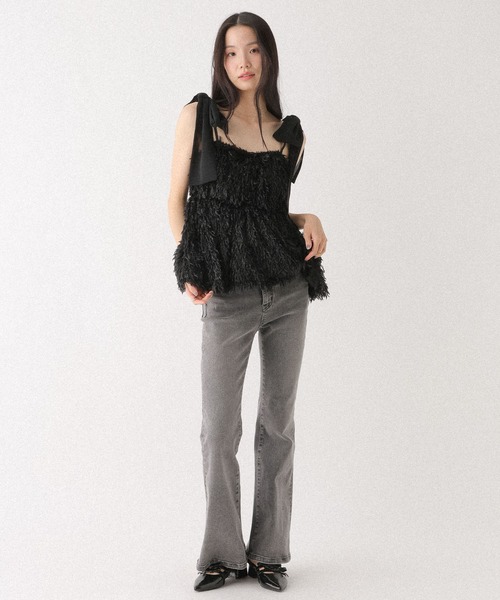 Heather（ヘザー） キャミソール シャギーペプラムキャミ 647240