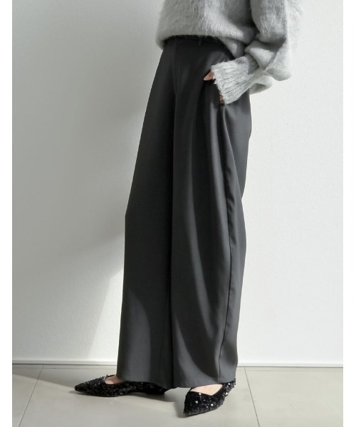 「Re:EDIT」 パンツ MEDIUM チャコールグレー レディース_画像2