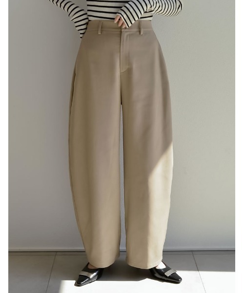 「Re:EDIT」 パンツ MEDIUM チャコールグレー レディース_画像4