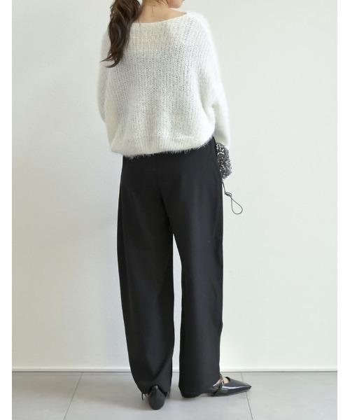 「Re:EDIT」 パンツ MEDIUM チャコールグレー レディース_画像7