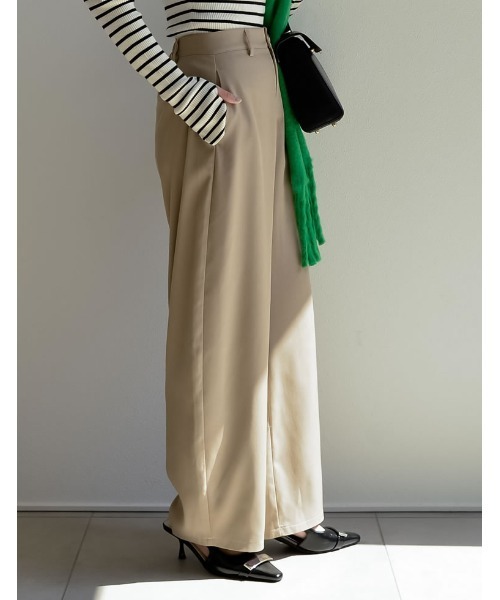 「Re:EDIT」 パンツ MEDIUM チャコールグレー レディース_画像8