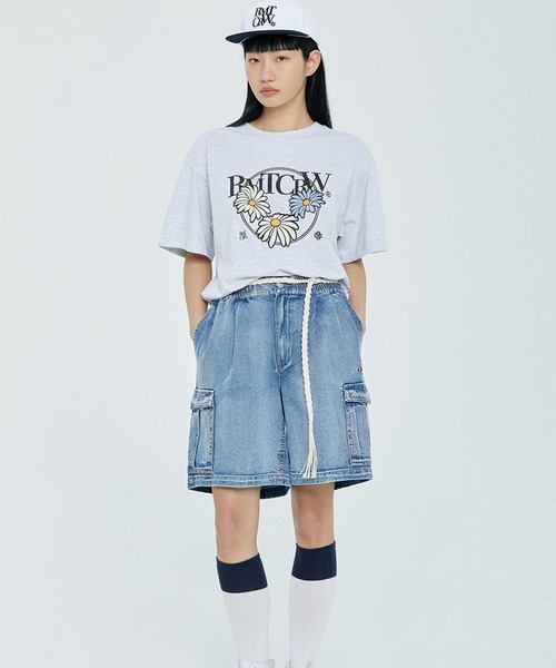 「ROMANTIC CROWN」 半袖Tシャツ MEDIUM ライトグレー レディース_画像9