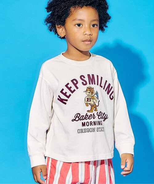 【tarara】ニット帽を被った魚 プリントTシャツ イエロー F.O.KIDS（エフオーキッズ） tシャツ カラバリグラフィックTシャツ_