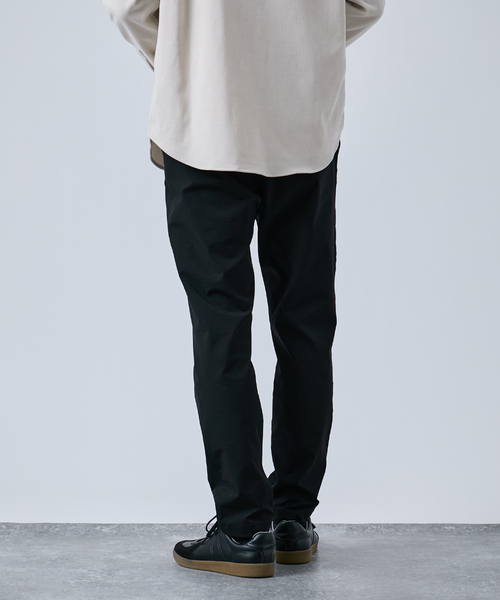 THE SWINGCGR ブラック スリムパンツ B.C STOCK（ベーセーストック） スラックス C.H.G プルオンスリム