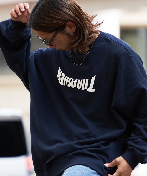 「THRASHER」 スウェットカットソー MEDIUM グリーン メンズ_画像7