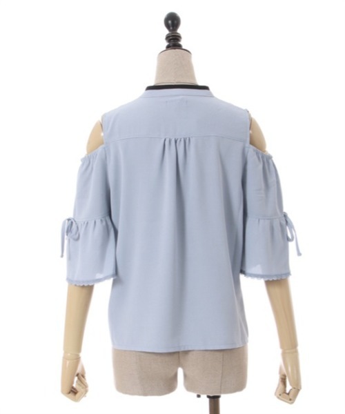 「axes femme POETIQUE」 半袖ブラウス MEDIUM ブルー レディース_画像7