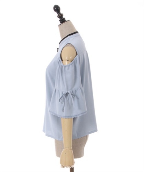 「axes femme POETIQUE」 半袖ブラウス MEDIUM ブルー レディース_画像8