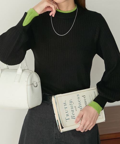 「BONLECILL」 長袖カットソー M ホワイト レディース_画像3