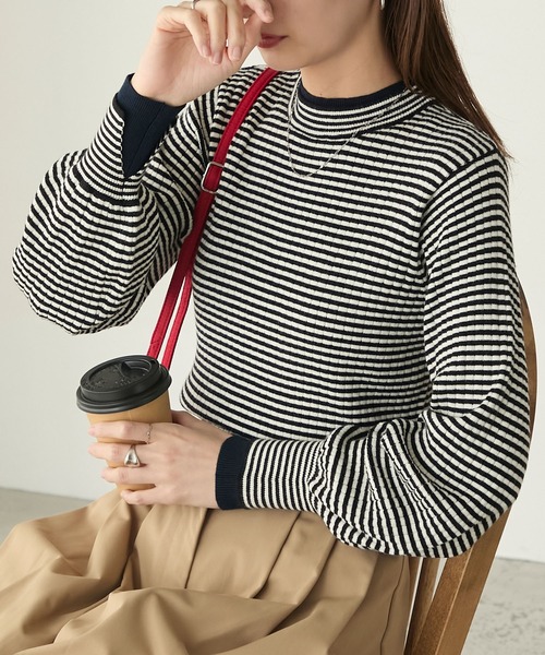 「BONLECILL」 長袖カットソー M ホワイト レディース_画像8