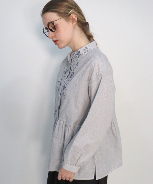 「haupia」 長袖ブラウス MEDIUM オフホワイト レディース_画像7