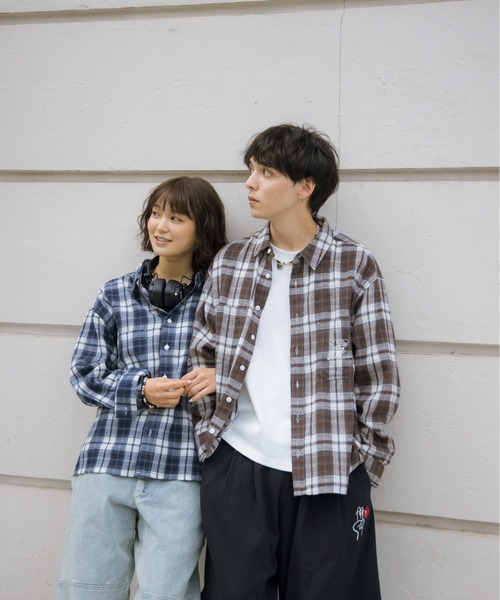 「kaoyorinakami」 長袖シャツ X-LARGE ブラウン メンズ_画像2