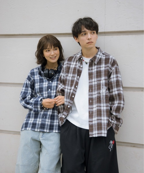 「kaoyorinakami」 長袖シャツ X-LARGE ブラウン メンズ_画像3