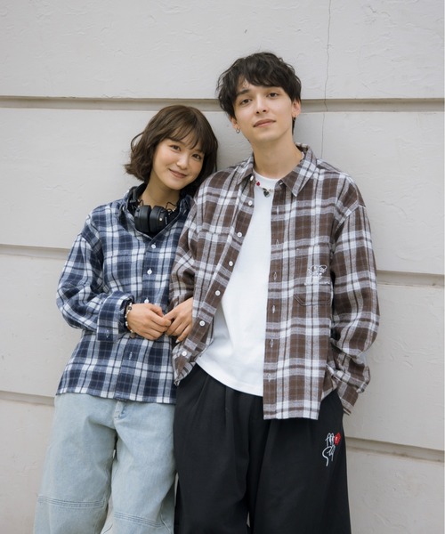 「kaoyorinakami」 長袖シャツ X-LARGE ブラウン メンズ_画像5