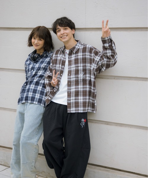 「kaoyorinakami」 長袖シャツ X-LARGE ブラウン メンズ_画像6