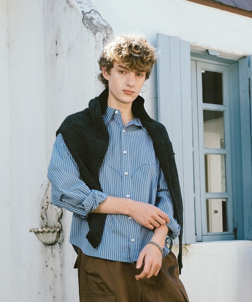 「Forte（フォルテ）」 長袖ポロシャツ MEDIUM ベージュ メンズ_画像2