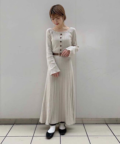 「FREE'S MART」 ニットワンピース FREE ベージュ レディース_画像4