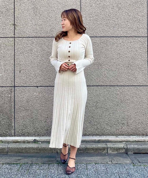 「FREE'S MART」 ニットワンピース FREE ベージュ レディース_画像6