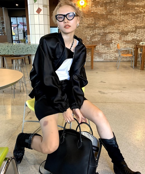 「LONSLAN」 ブルゾン FREE ブラック レディース_画像3