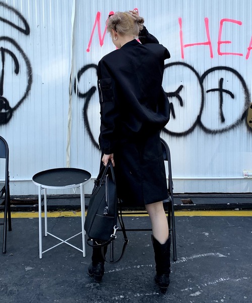 「LONSLAN」 ブルゾン FREE ブラック レディース_画像8