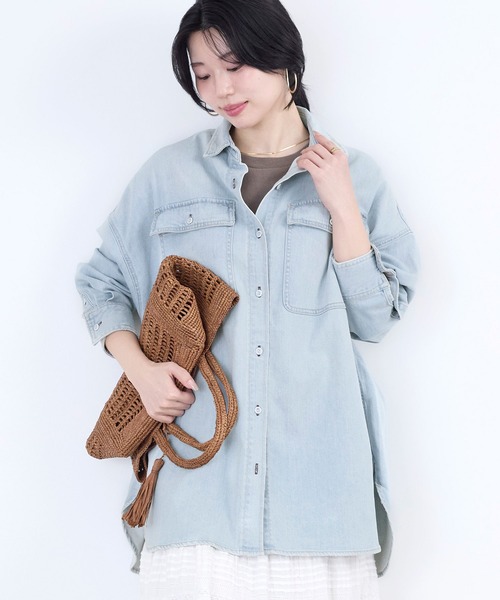 Healthy Denim デニムシャツ Noosa Ｓサイズ Healthy denim（ヘルシーデニム） ブラウス シャツ 「Healthy DENIM